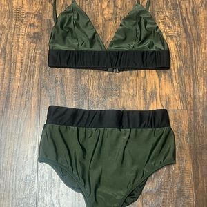Pretty Little Thing Sage Green Bikini